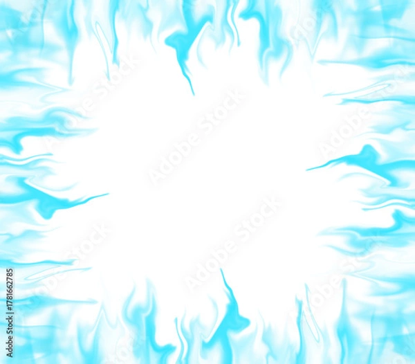 Fototapeta Cyan Smoke Frame Border Effect