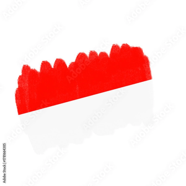 Obraz Indonesian Brush Flag Texture
