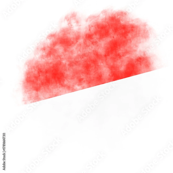 Obraz Abstract Rough Paint Stroke Red and White