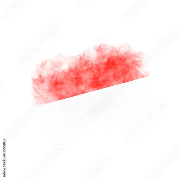 Fototapeta Abstract Rough Paint Stroke Red and White