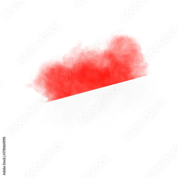 Obraz Abstract Rough Paint Stroke Red and White