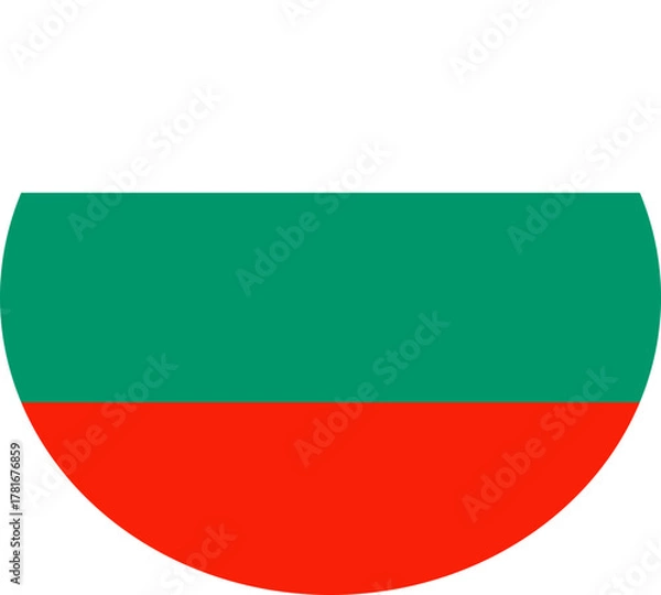 Fototapeta Bulgaria Map With National Flag Colors – Vector Graphic Design