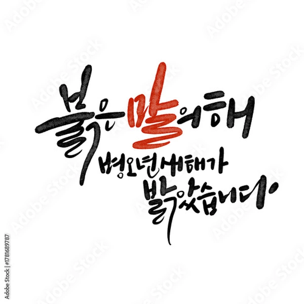 Obraz 2026년 병오년 새해복 많이 받으세요