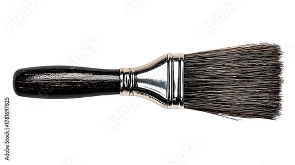 Obraz Closeup of a paint brush isolated on transparent background