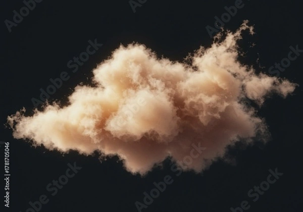 Fototapeta Ethereal wooden textures forming a soft, wispy cloud shape, blending organic elements with a dreamlike celestial quality ,fusion ,airy ,shape