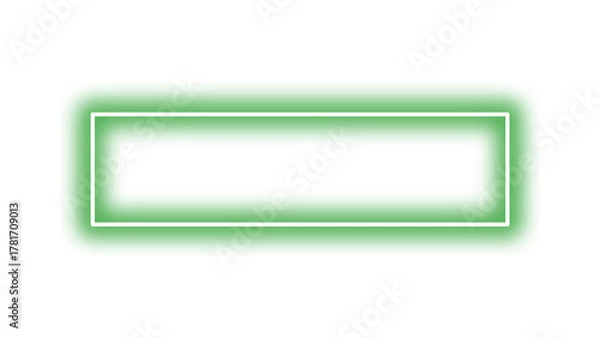 Obraz Green Neon Frame – Bold Rectangular Border Design