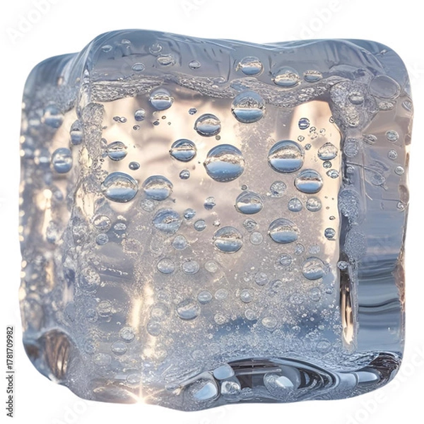 Obraz ice cubes ; isolated on a transparent background