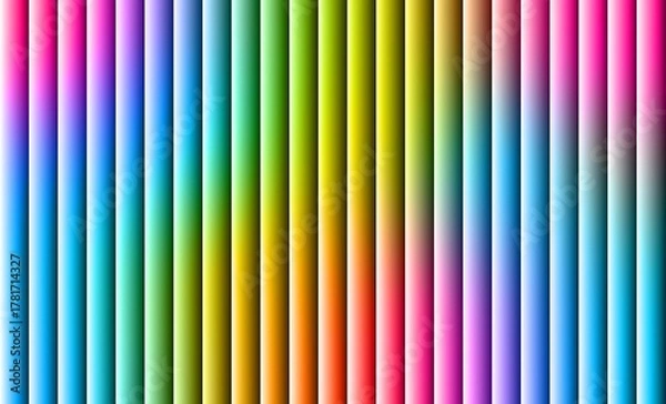 Fototapeta Fractal Glass Gradient Texture background, Ribbed fractal glass effect blue pink yellow with bright dreamy gradient wallpaper. Ribbed fractal glass texture background. Blending rich deep and geometry.