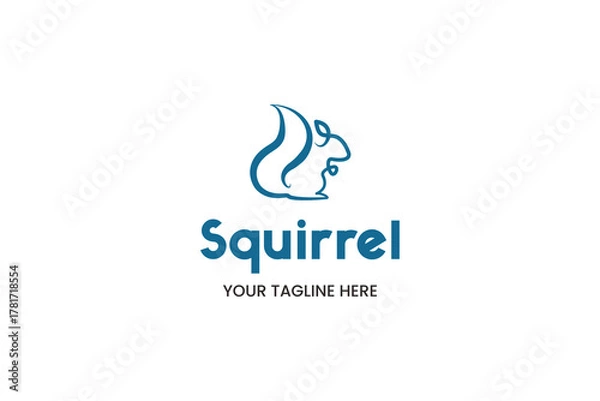 Obraz abstract squirrel company logo design