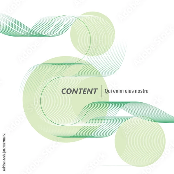 Fototapeta Geometric Elegance: Abstract Waves in Soft. Vector design