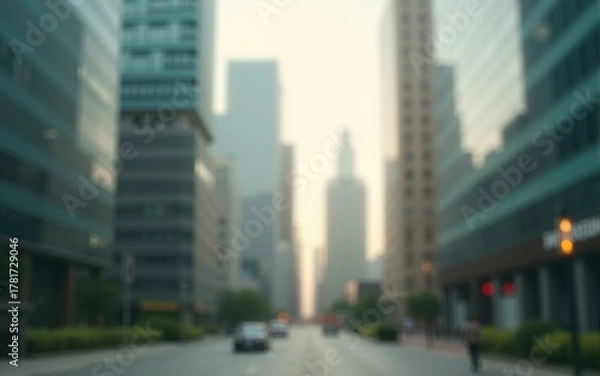 Obraz Blurred Modern Buildings with Vintage Filter. High quality