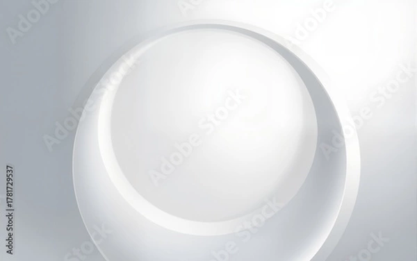 Obraz Modern abstract light silver background elegant circle shape design. High quality