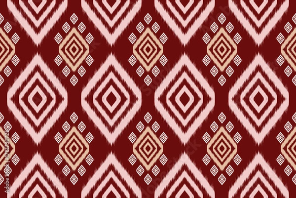 Obraz Illustration of abstract ikat pattern seamless.