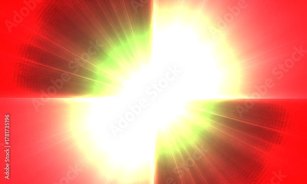 Obraz Abstract Glowing Starburst with Red and Yellow | Luminous Energy Burst for Backgrounds and Graphic Design.