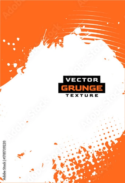 Obraz Orange Grunge Vector Texture Background Design