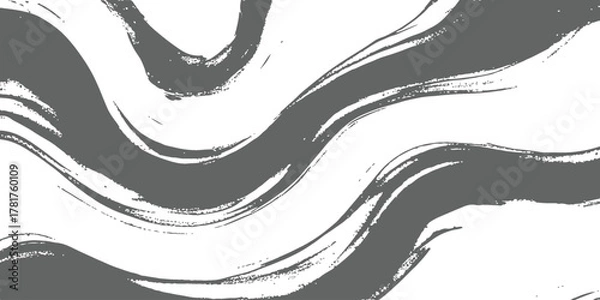 Obraz Abstract grey brush stroke wavy pattern modern graphic background