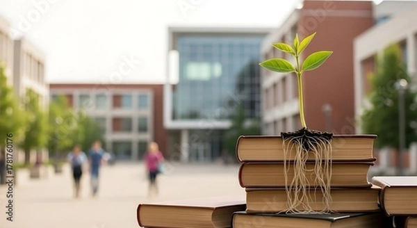 Fototapeta Sprout of Knowledge: Education and Growth