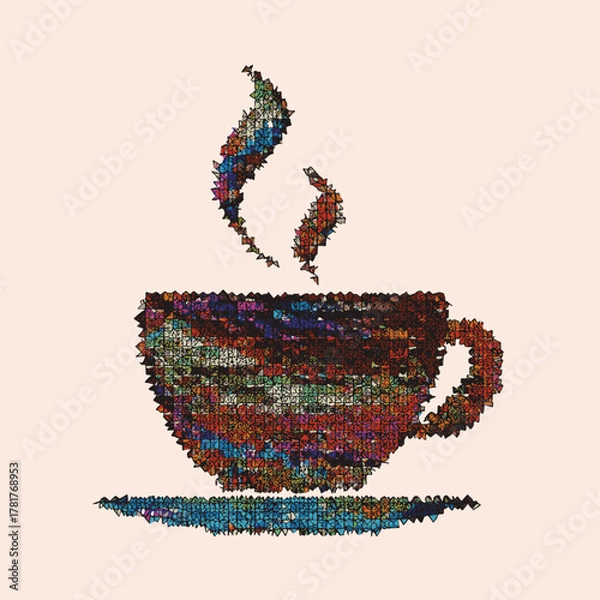 Obraz Mosaic Coffee Idea Logo Design