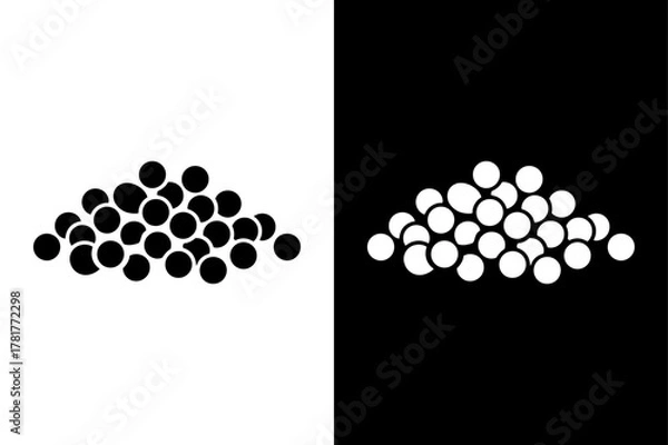 Obraz Black Pepper Icon Silhouette. Spice Vector Illustration for Cooking and Seasoning Design