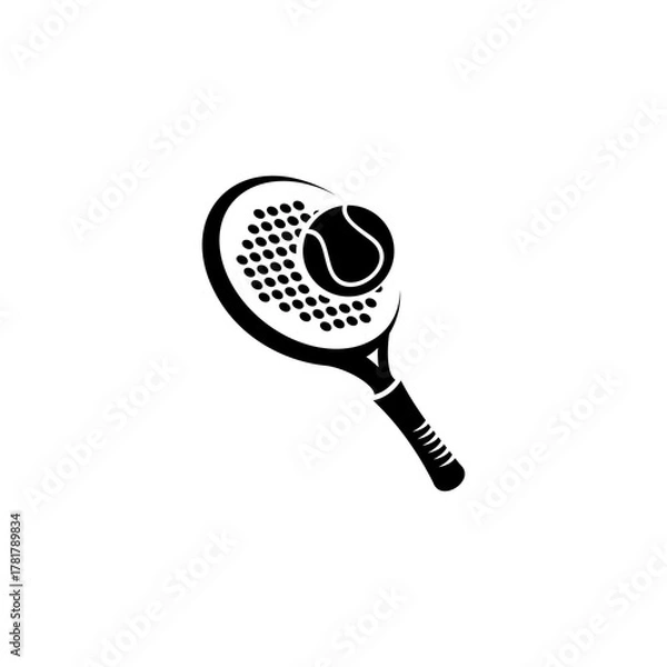 Fototapeta Padel sport, racket and ball design 