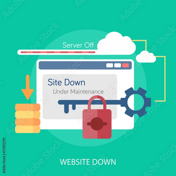 Obraz Website Down Conceptual Desgn