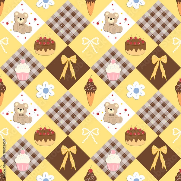 Obraz vector seamless pattern with animal 