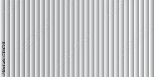 Fototapeta Metallic abstract wavy stripes background. Shiny metal striped surface. Abstract futuristic white silver architecture background. Modern design with wavy pattern. Futuristic interior concept.