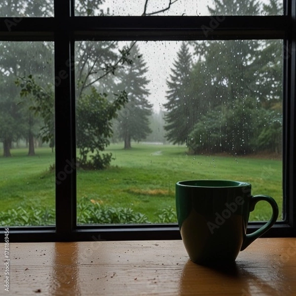 Obraz Cozy Rainy Window Moments