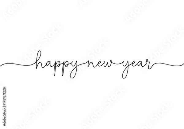 Fototapeta Elegant handwritten cursive text in white isolated on transparent background