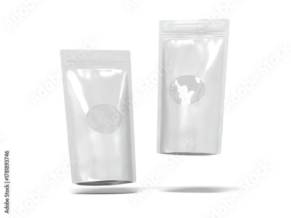 Obraz Pouch Packaging 3D Render Isolated White for Mockup 4