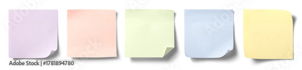 Obraz パステルカラーのカラフルな付箋