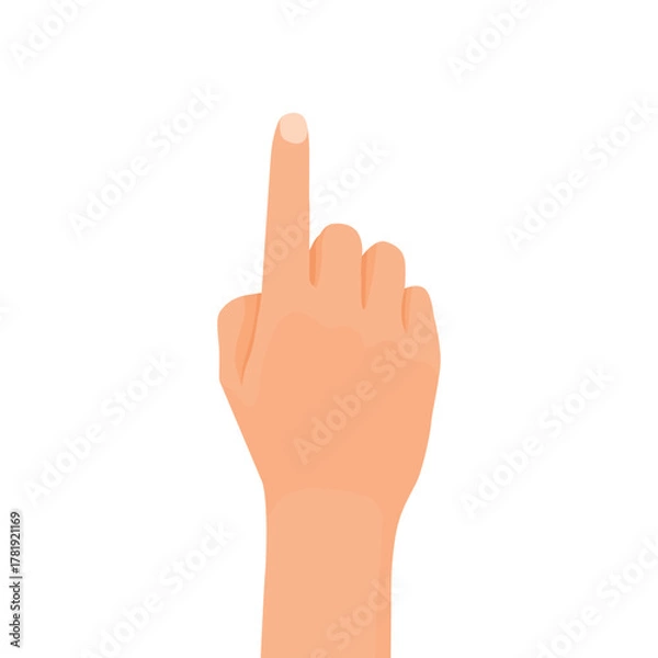 Obraz Hand pointing finger touching, clicking or pressing, tapping gestures on screen 