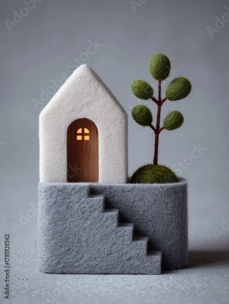 Obraz Whimsical Still Life with Flowerpot, Toy, and Houseplant Artistry