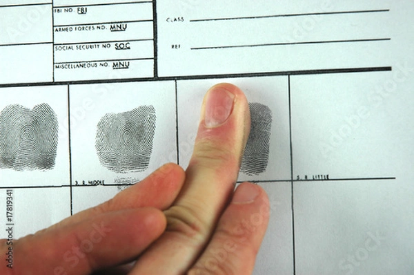 Obraz fingerprint card