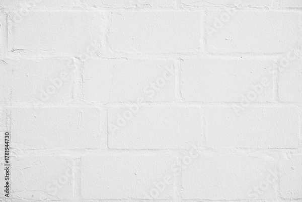 Fototapeta White painted brick wall texture surface background