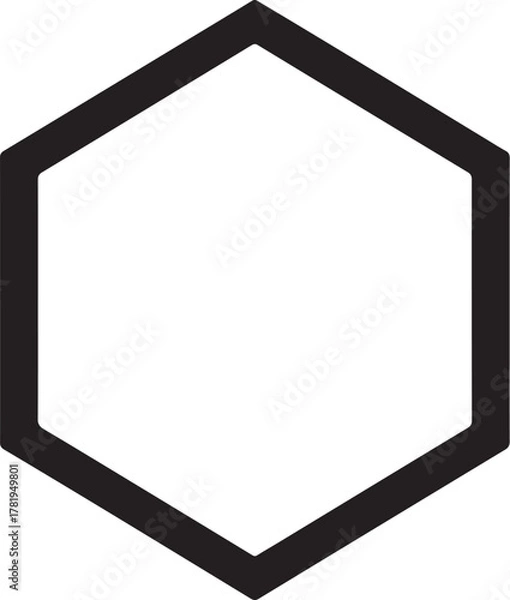 Obraz  Hexagon icon vector , geometry hexagonal six sided polygon hexagon line