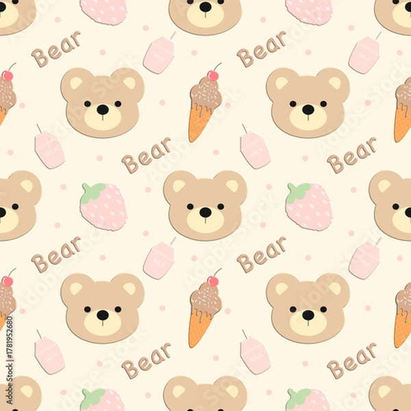 Obraz seamless pattern with teddy bears
