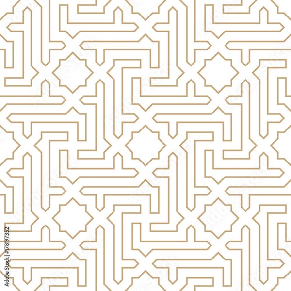 Obraz arabic geometric seamless ornament pattern