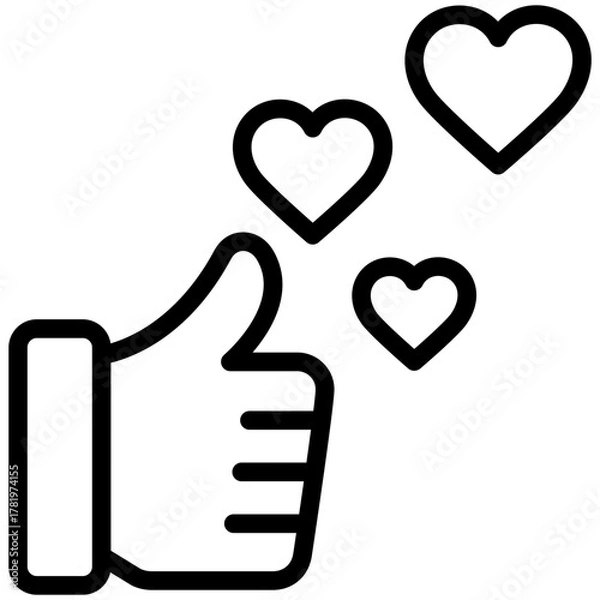 Fototapeta Appreciation Mini Illustration Icon. Use For Modern Concept, Print, Ui, Ux Kit, Web And App Development. Vector Related To Business Finance, Management And More