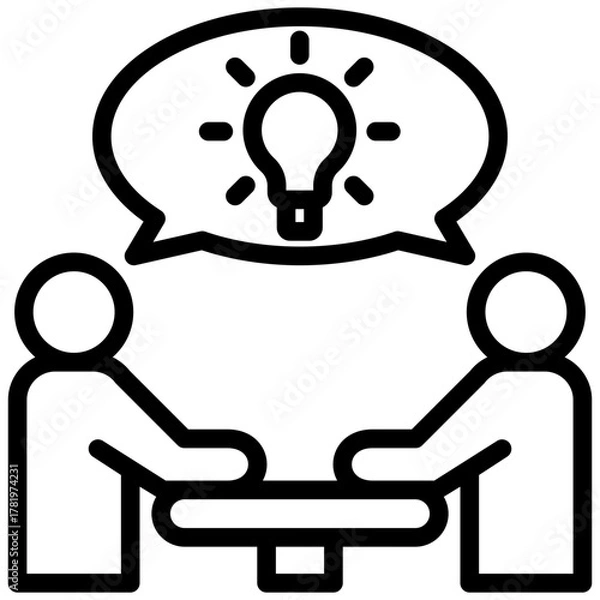 Fototapeta Creativity Mini Illustration Icon. Use For Modern Concept, Print, Ui, Ux Kit, Web And App Development. Vector Related To Business Finance, Management And More