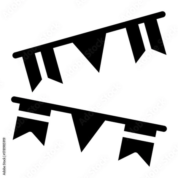 Obraz garlands icon vector