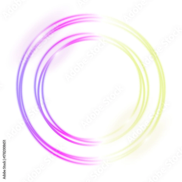 Obraz Retro 80s vector neon frame collection high resolution transparent png photo