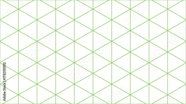 Fototapeta Green Triangular Grid Pattern Geometric Abstract Background Design