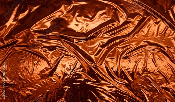 Fototapeta Metallic background with wrinkled texture