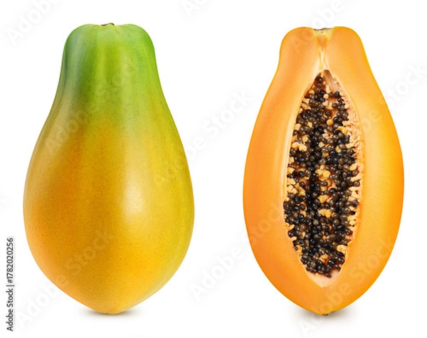 Obraz Papaya isolated on white background