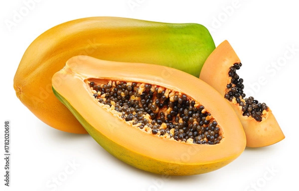 Obraz Papaya isolated on white background