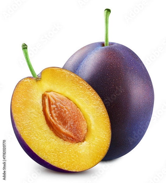 Obraz Plum isolated on white background