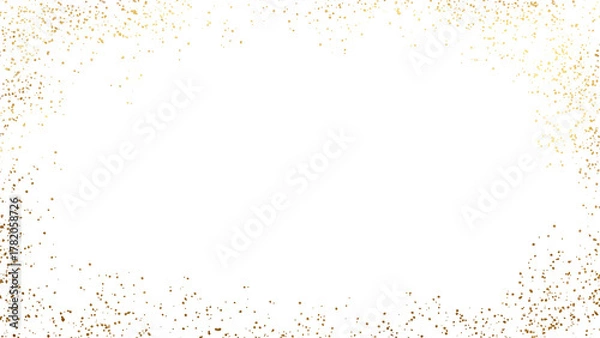 Fototapeta gold sparkle border on transparent background