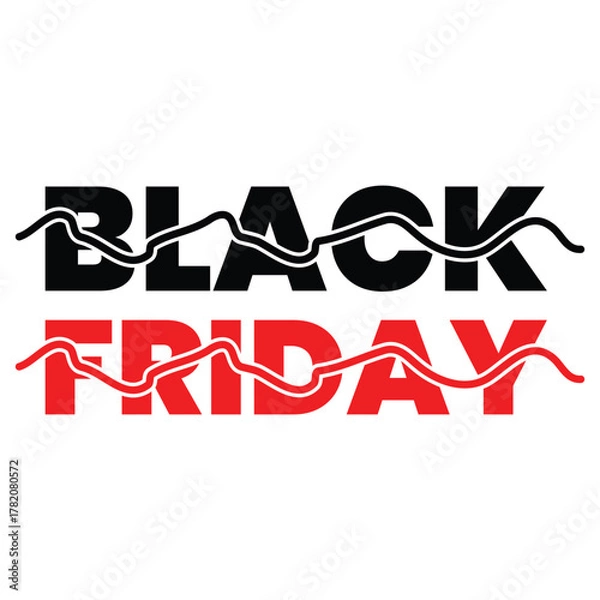 Obraz Black Friday Text with Line Graphic