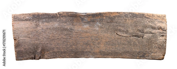 Fototapeta Old wooden sign board background. plank wood isolated for design art work or add text message. 